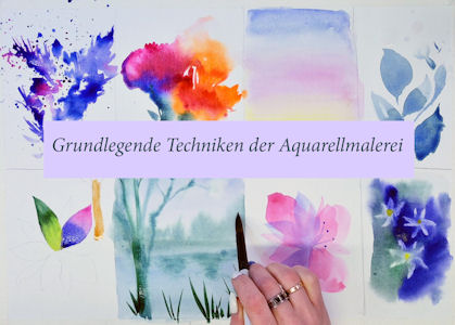 Grundlegende Techniken der Aquarellmalerei (Video Screenshoot)