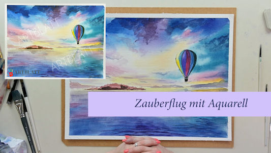 Zauberflug mit Aquarell (Video Screenshoot)