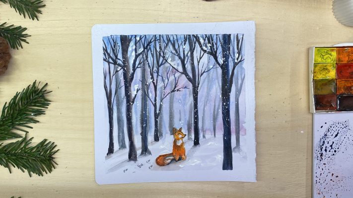 Fuchs im Winterwald